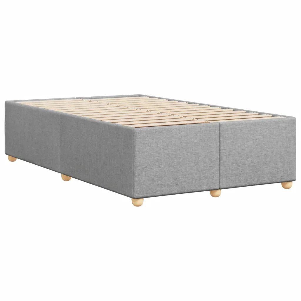 Letto matrimoniale | Letto per adulti | Giroletto senza Materasso Grigio Chiaro 120x190 cm in Tessuto - Image 6