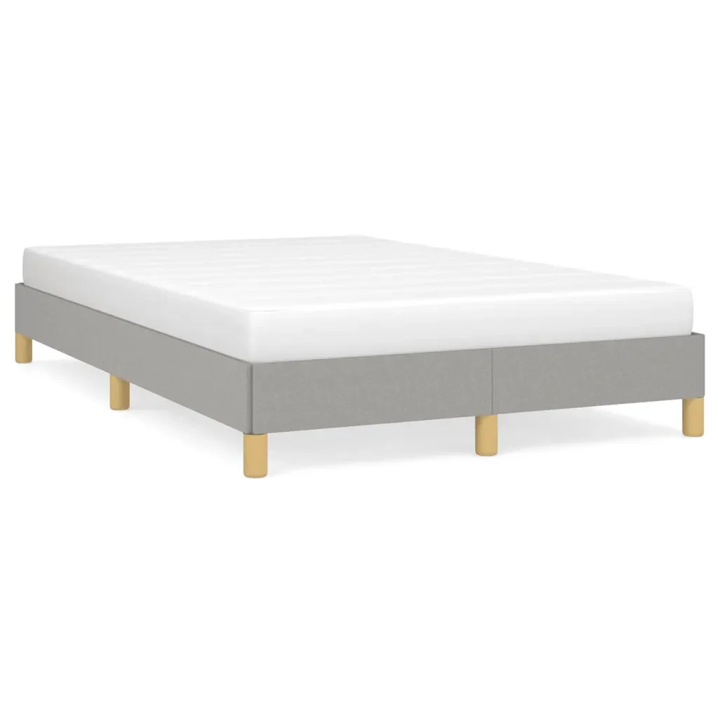 Letto matrimoniale | Letto per adulti | Giroletto senza Materasso Grigio Chiaro 120x190 cm in Tessuto