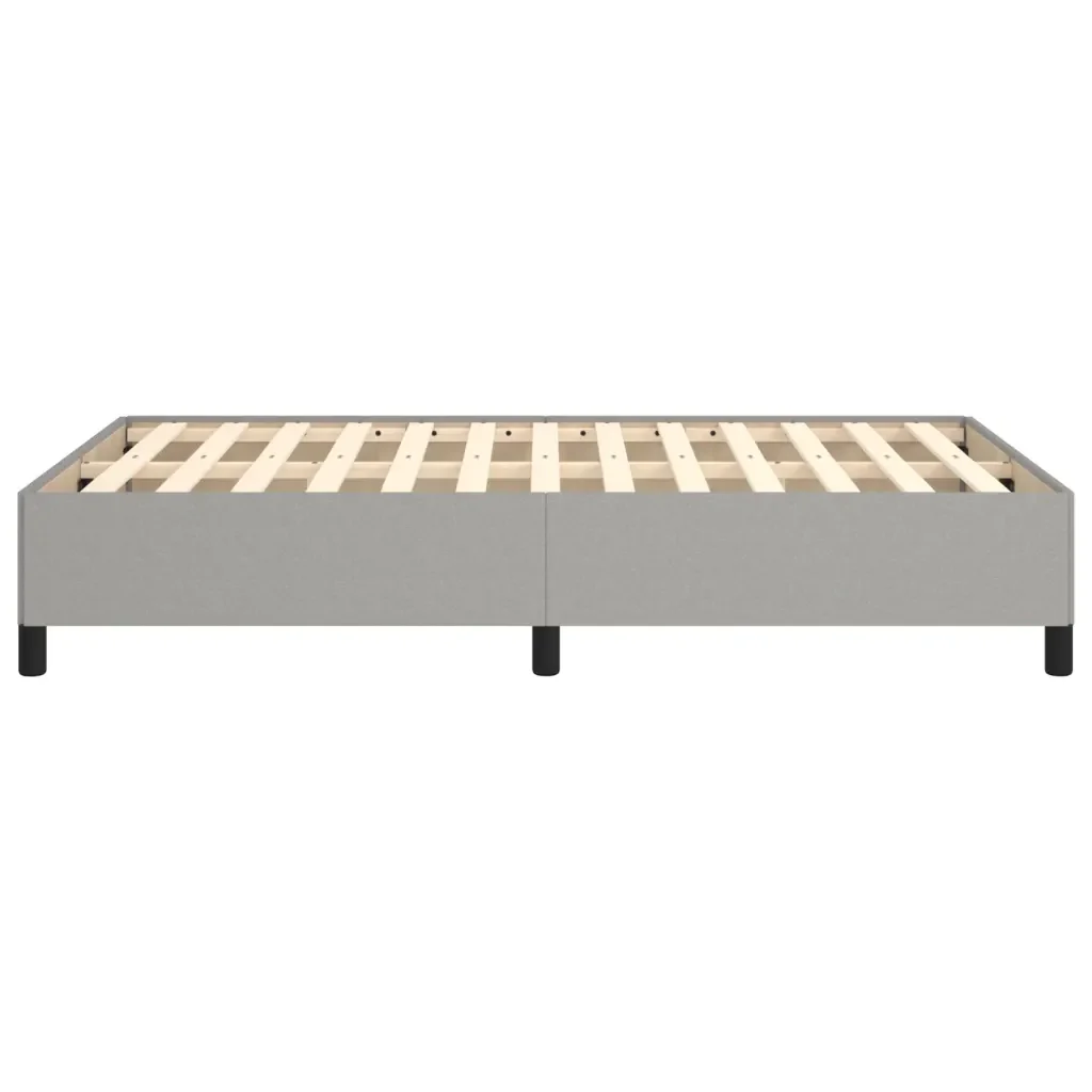 Letto matrimoniale | Letto per adulti | Giroletto senza Materasso Grigio Chiaro 120x190 cm in Tessuto - Image 6