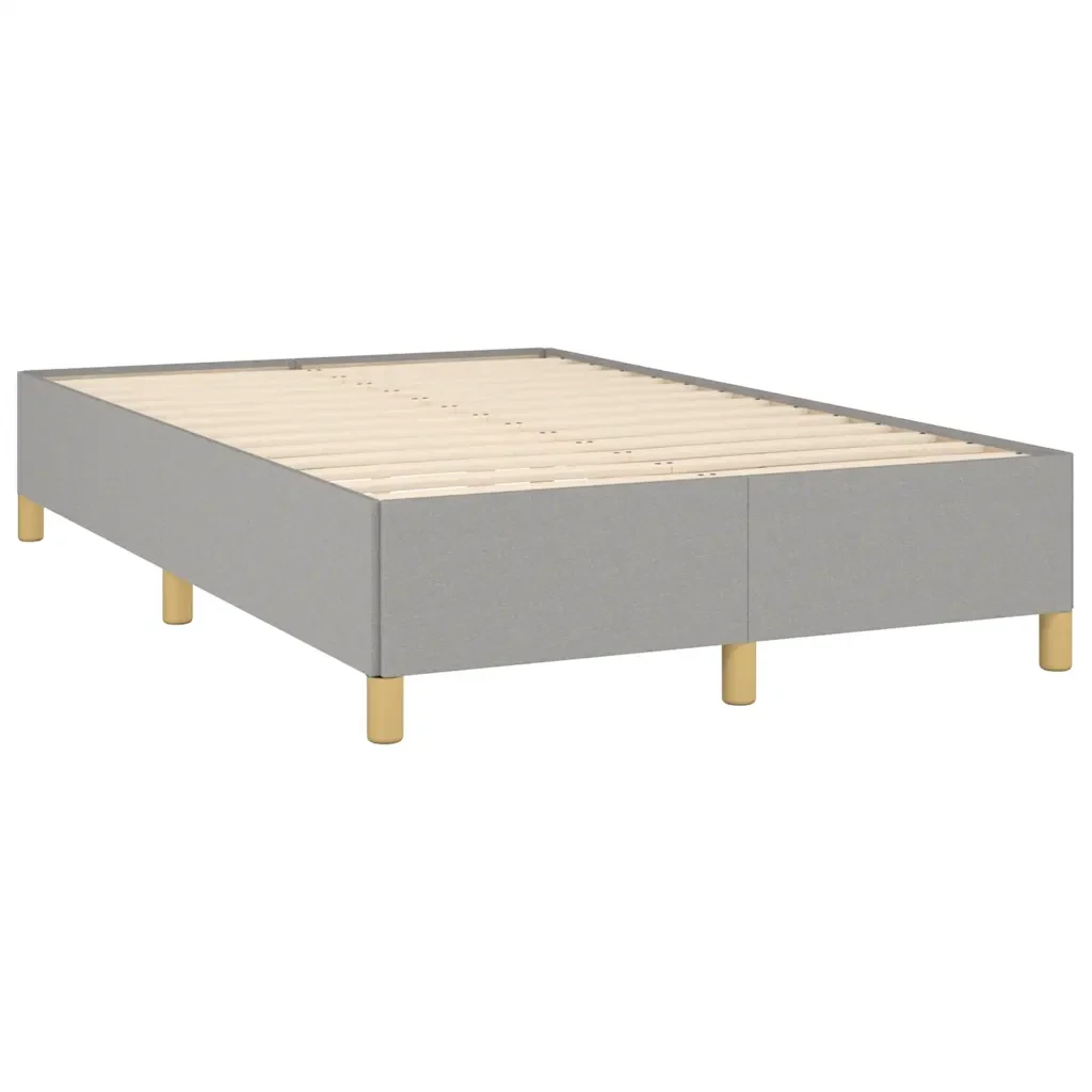 Letto matrimoniale | Letto per adulti | Giroletto senza Materasso Grigio Chiaro 120x190 cm in Tessuto - Image 4
