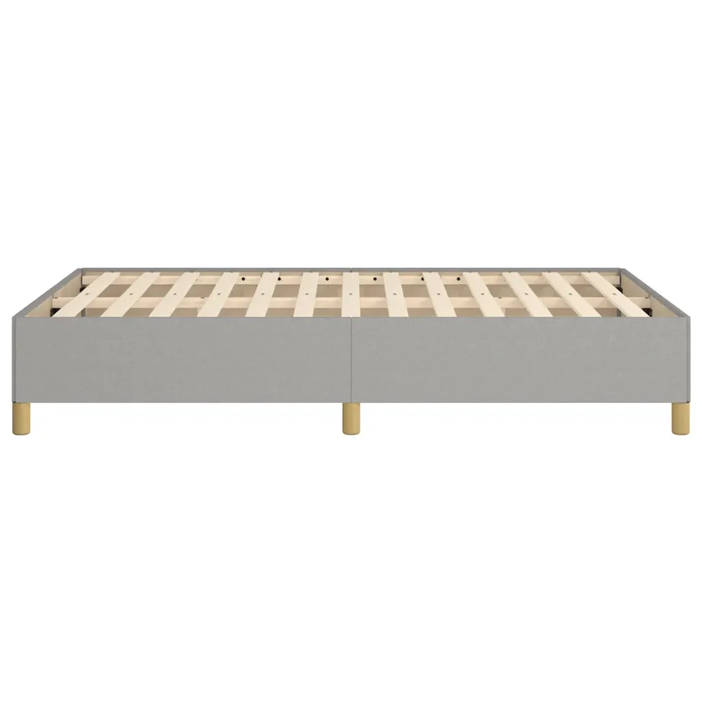 Letto matrimoniale | Letto per adulti | Giroletto senza Materasso Grigio Chiaro 120x190 cm in Tessuto - Image 6