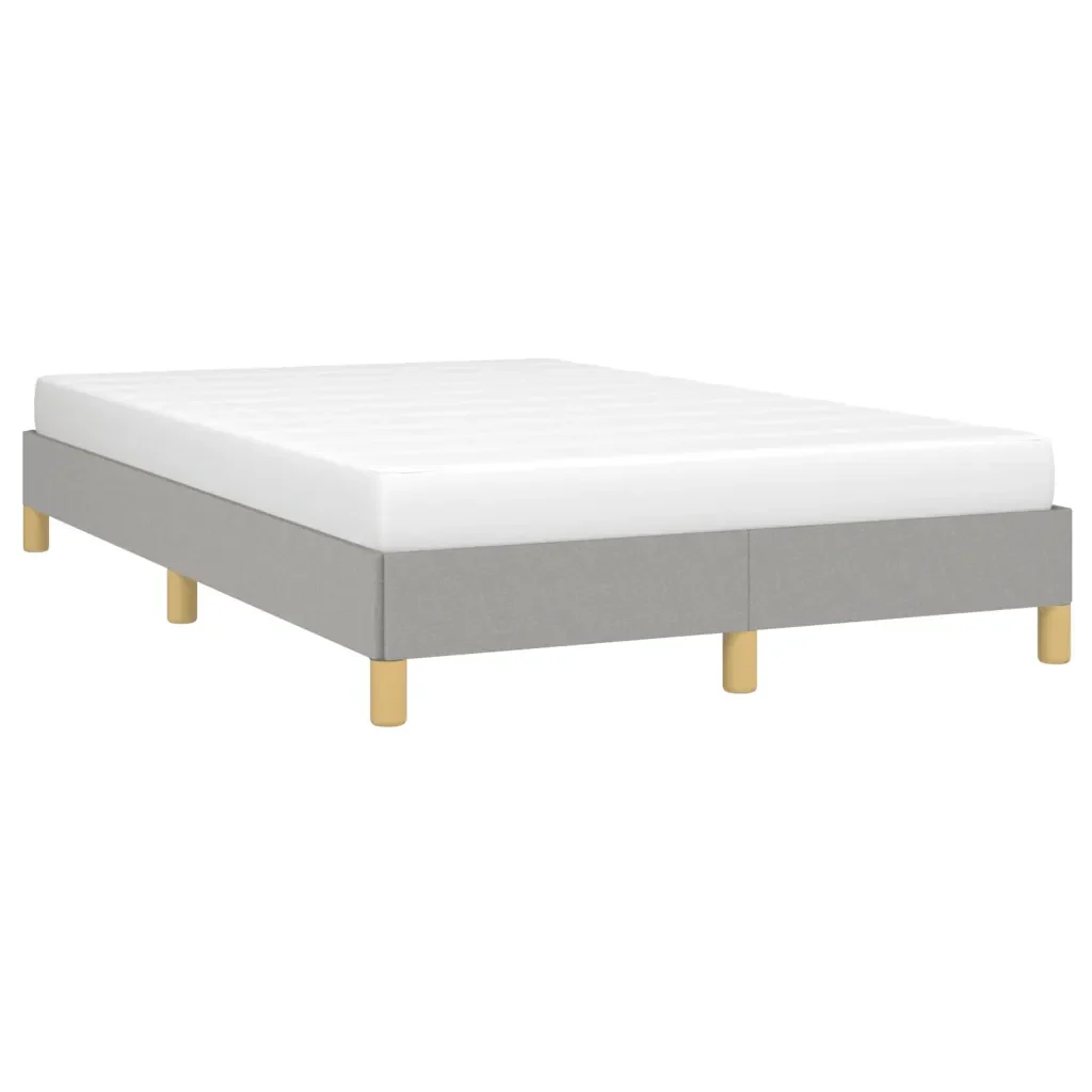 Letto matrimoniale | Letto per adulti | Giroletto senza Materasso Grigio Chiaro 120x200 cm Tessuto - Image 4