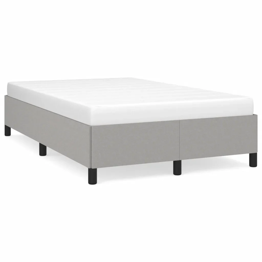Letto matrimoniale | Letto per adulti | Giroletto senza Materasso Grigio Chiaro 120x200 cm Tessuto