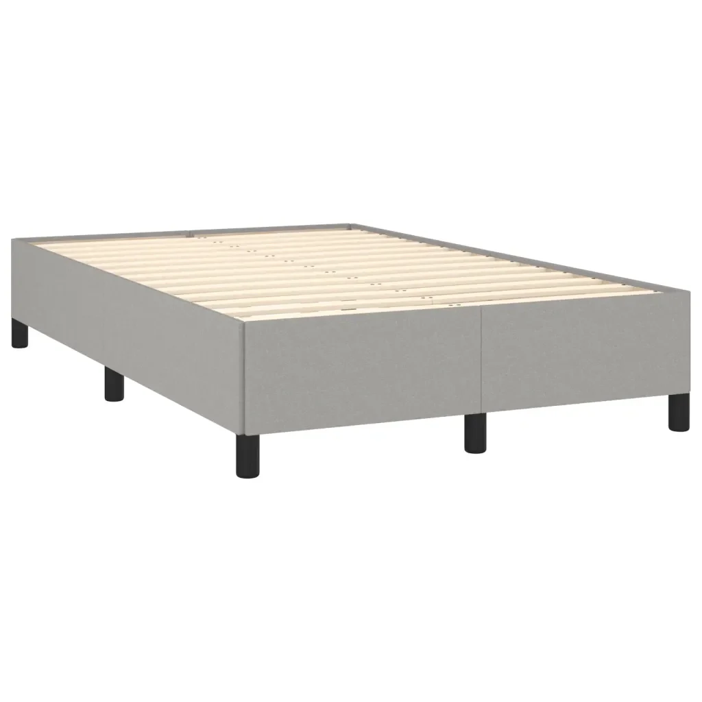 Letto matrimoniale | Letto per adulti | Giroletto senza Materasso Grigio Chiaro 120x200 cm Tessuto - Image 4
