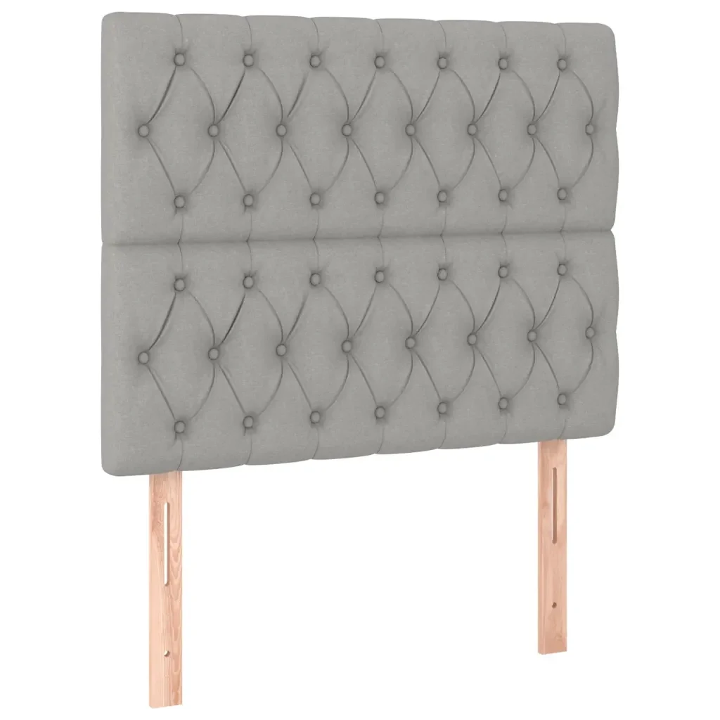Letto matrimoniale | Letto per adulti | Giroletto senza Materasso Grigio Chiaro 120x200 cm Tessuto - Image 8
