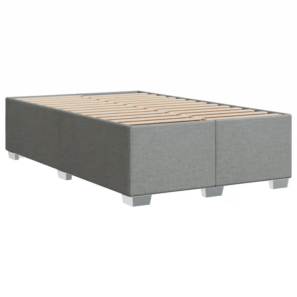Letto matrimoniale | Letto per adulti | Giroletto senza Materasso Grigio Chiaro 120x200 cm Tessuto - Image 6