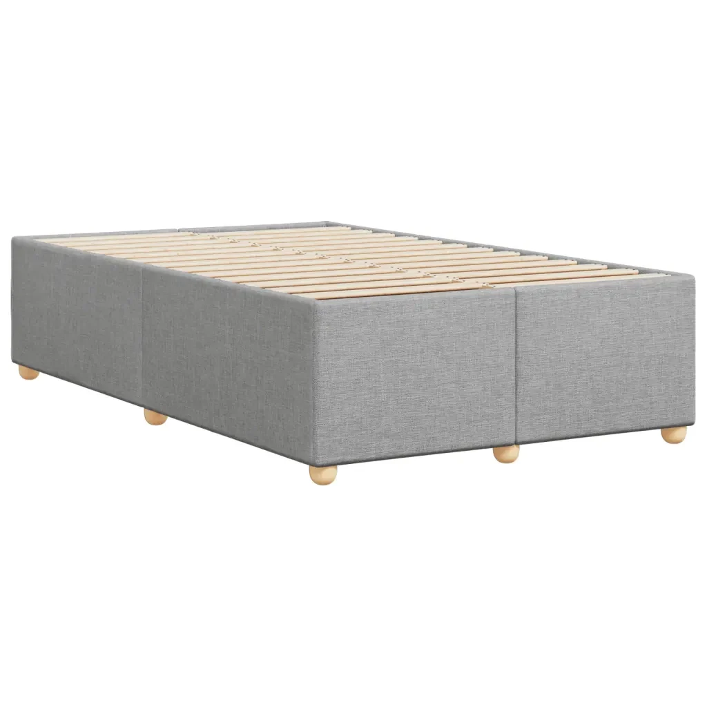 Letto matrimoniale | Letto per adulti | Giroletto senza Materasso Grigio Chiaro 120x200 cm Tessuto - Image 6