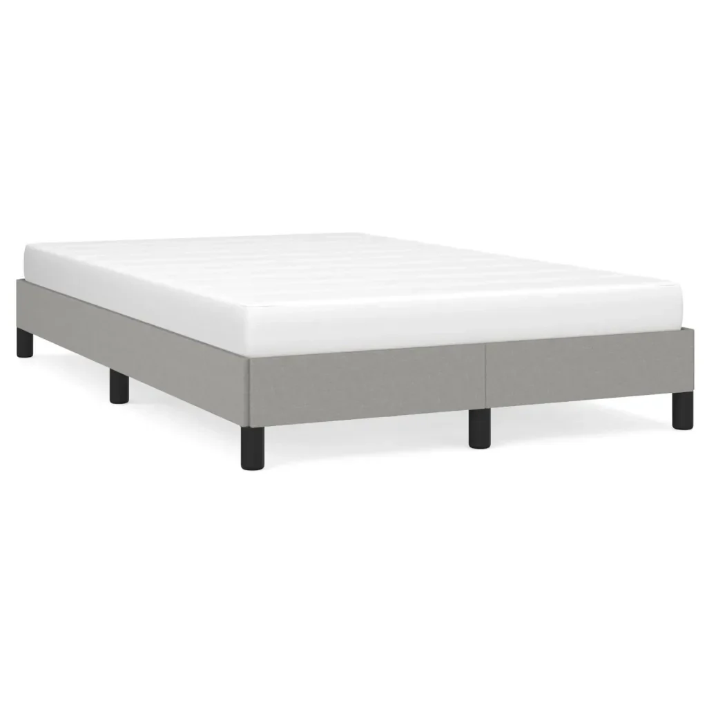 Letto matrimoniale | Letto per adulti | Giroletto senza Materasso Grigio Chiaro 120x200 cm Tessuto