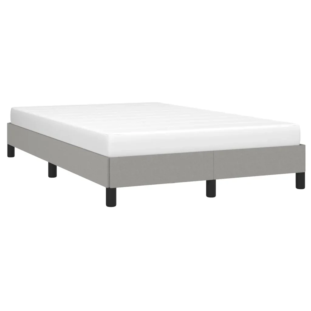 Letto matrimoniale | Letto per adulti | Giroletto senza Materasso Grigio Chiaro 120x200 cm Tessuto - Image 3