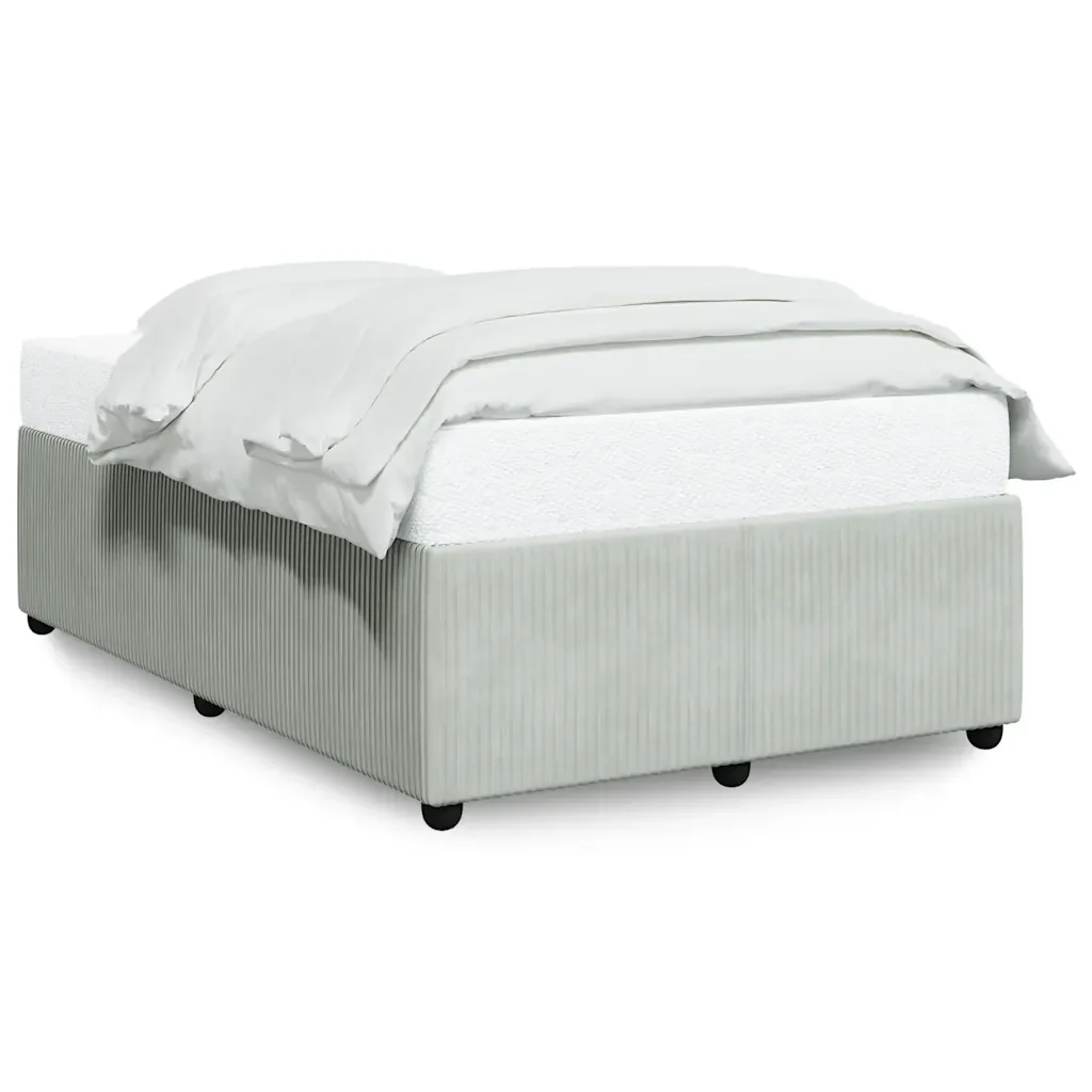 Letto matrimoniale | Letto per adulti | Giroletto senza Materasso Grigio Chiaro 120x200 cm Velluto