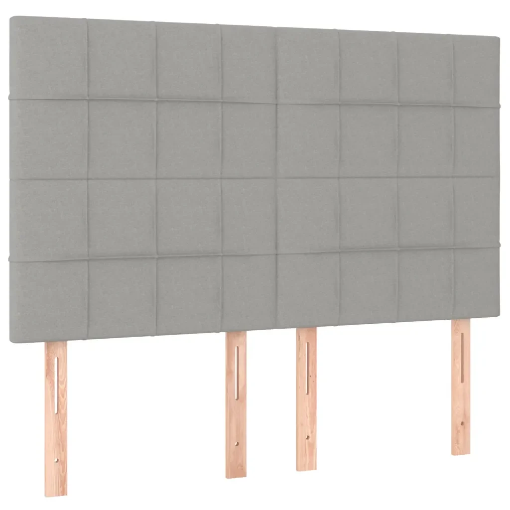 Letto matrimoniale | Letto per adulti | Giroletto senza Materasso Grigio Chiaro 140x190 cm Tessuto - Image 9