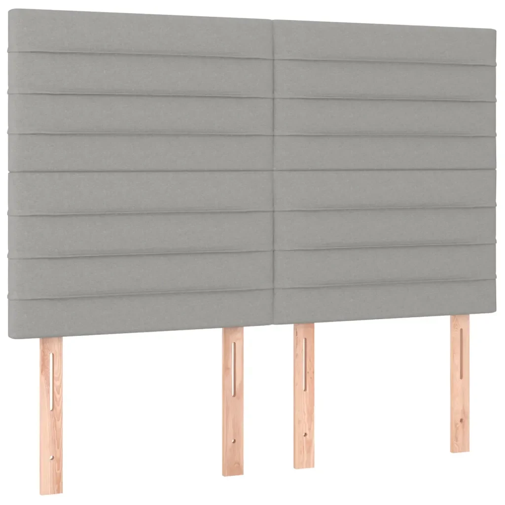 Letto matrimoniale | Letto per adulti | Giroletto senza Materasso Grigio Chiaro 140x190 cm Tessuto - Image 9