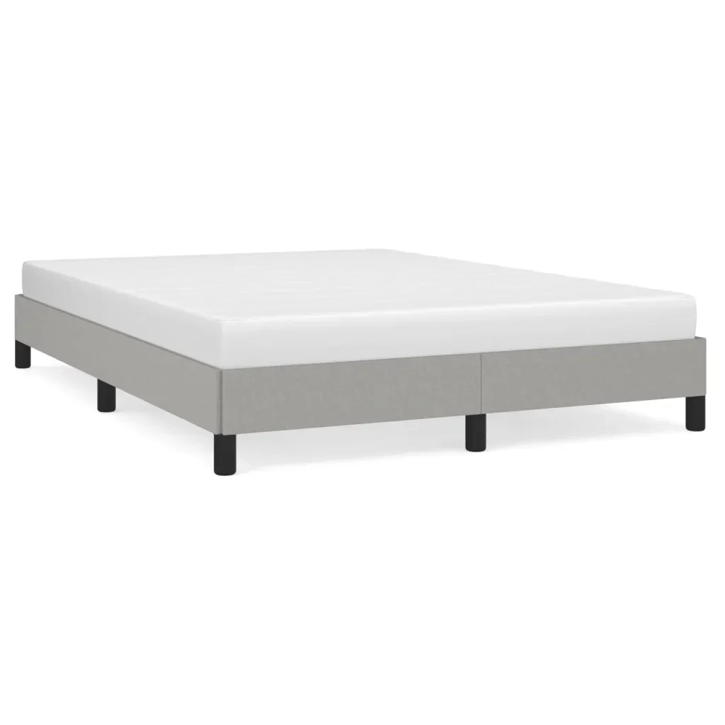 Letto matrimoniale | Letto per adulti | Giroletto senza Materasso Grigio Chiaro 140x190 cm Tessuto