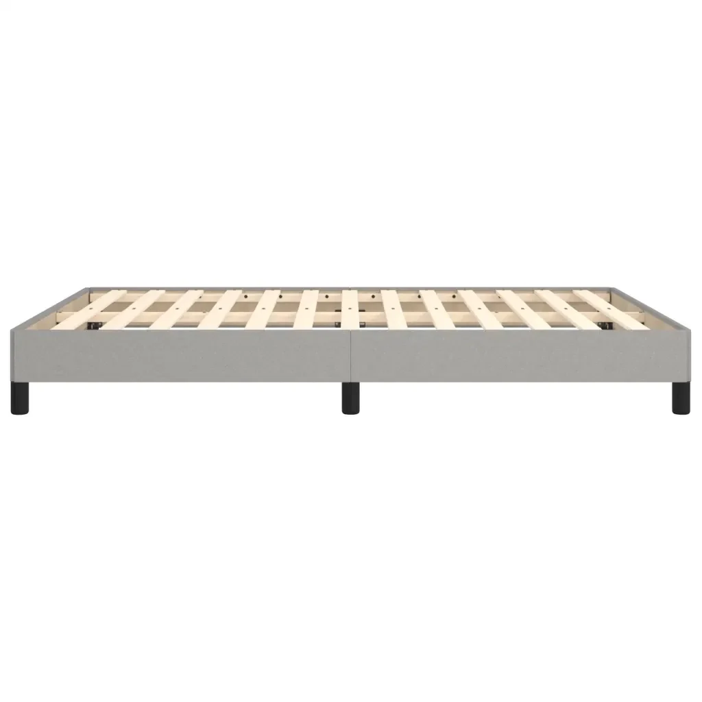 Letto matrimoniale | Letto per adulti | Giroletto senza Materasso Grigio Chiaro 140x190 cm Tessuto - Image 6