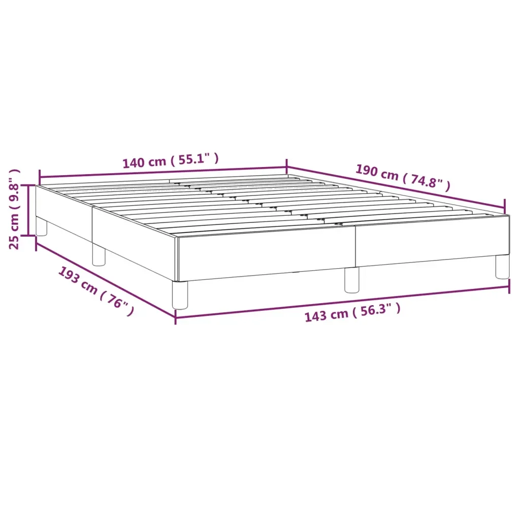 Letto matrimoniale | Letto per adulti | Giroletto senza Materasso Grigio Chiaro 140x190 cm Tessuto - Image 9