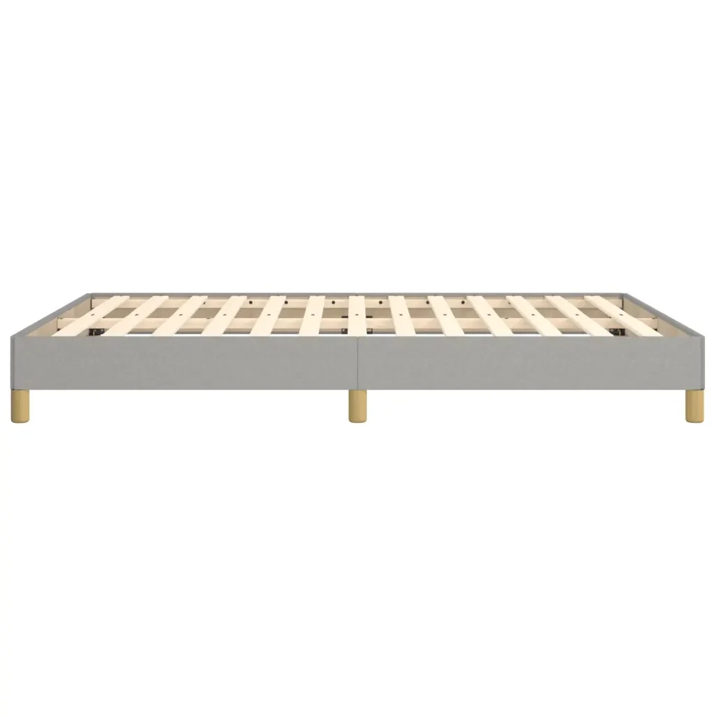 Letto matrimoniale | Letto per adulti | Giroletto senza Materasso Grigio Chiaro 140x190 cm Tessuto - Image 6