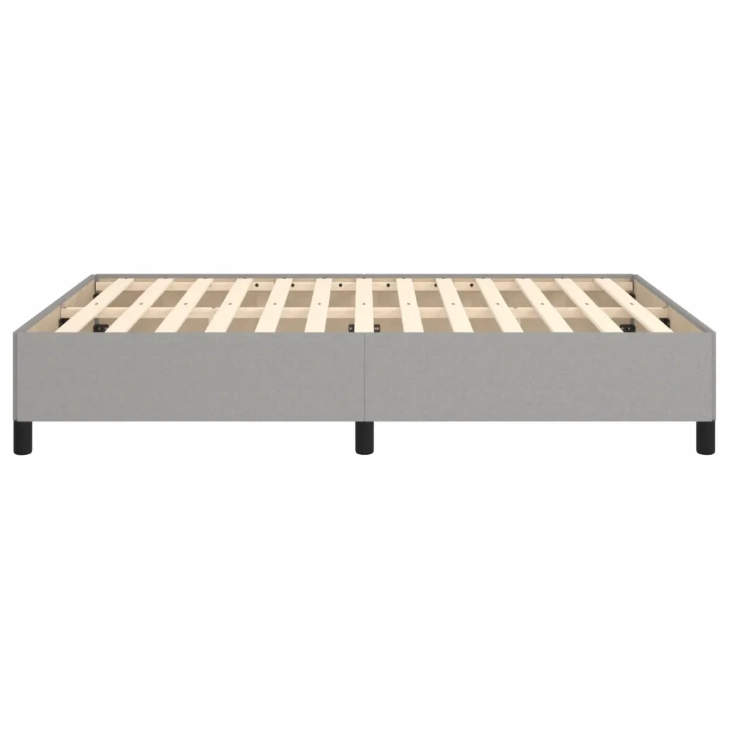 Letto matrimoniale | Letto per adulti | Giroletto senza Materasso Grigio Chiaro 140x190 cm Tessuto - Image 6