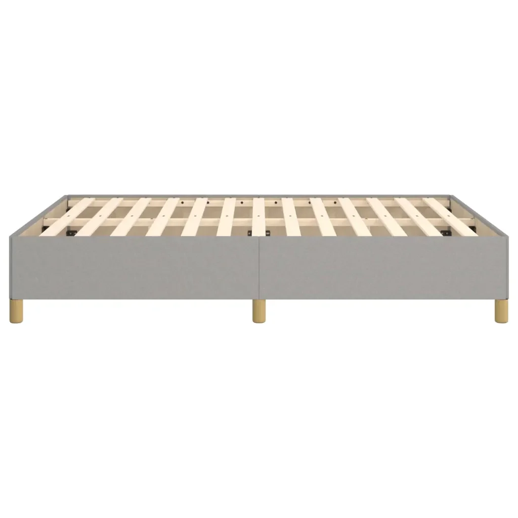 Letto matrimoniale | Letto per adulti | Giroletto senza Materasso Grigio Chiaro 140x190 cm Tessuto - Image 6