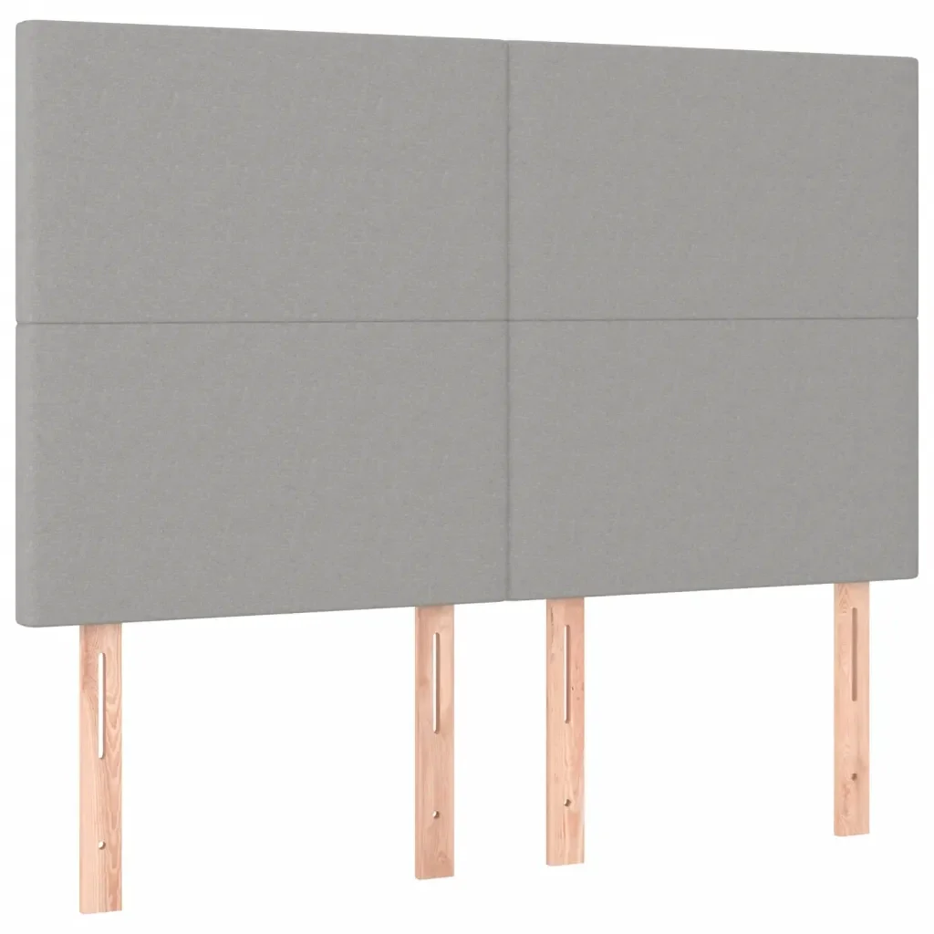Letto matrimoniale | Letto per adulti | Giroletto senza Materasso Grigio Chiaro 140x200 cm Tessuto - Image 9