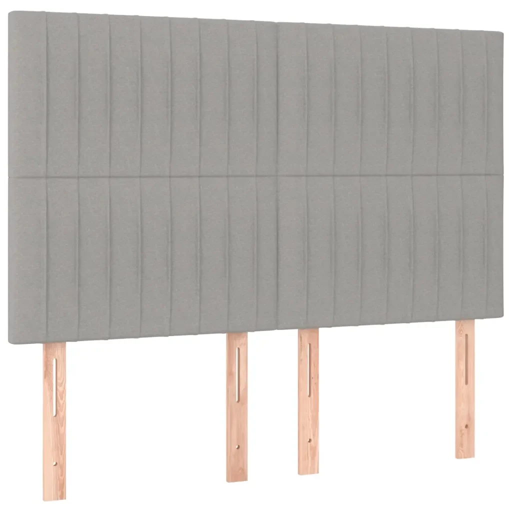 Letto matrimoniale | Letto per adulti | Giroletto senza Materasso Grigio Chiaro 140x200 cm Tessuto - Image 8