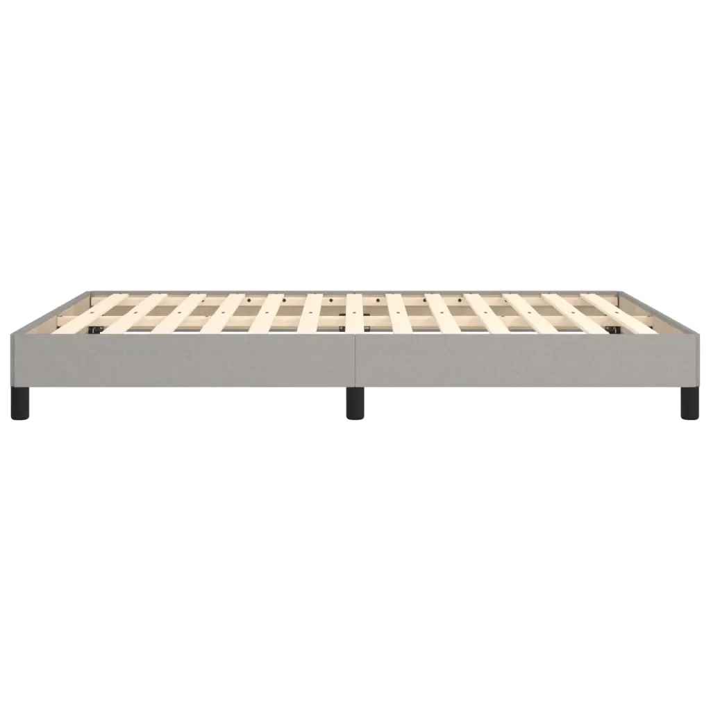 Letto matrimoniale | Letto per adulti | Giroletto senza Materasso Grigio Chiaro 140x200 cm Tessuto - Image 6