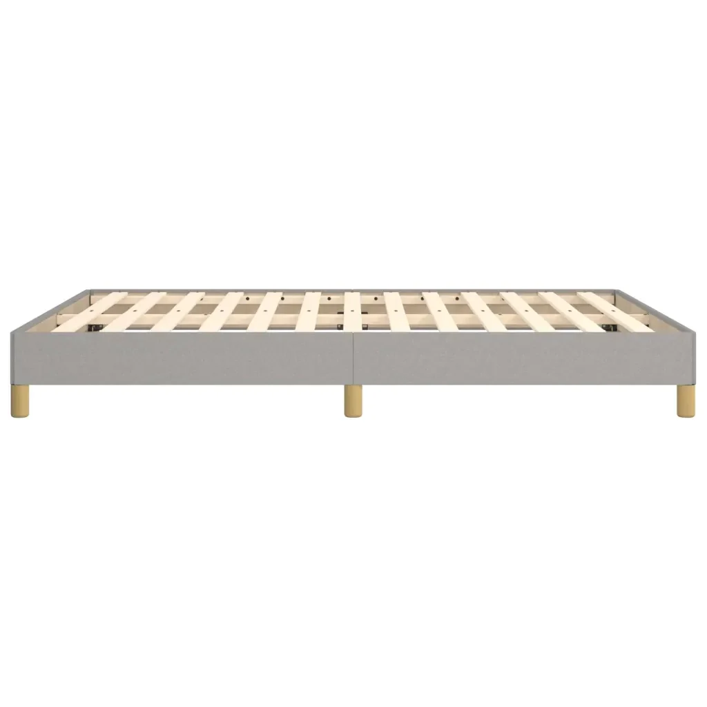 Letto matrimoniale | Letto per adulti | Giroletto senza Materasso Grigio Chiaro 140x200 cm Tessuto - Image 6