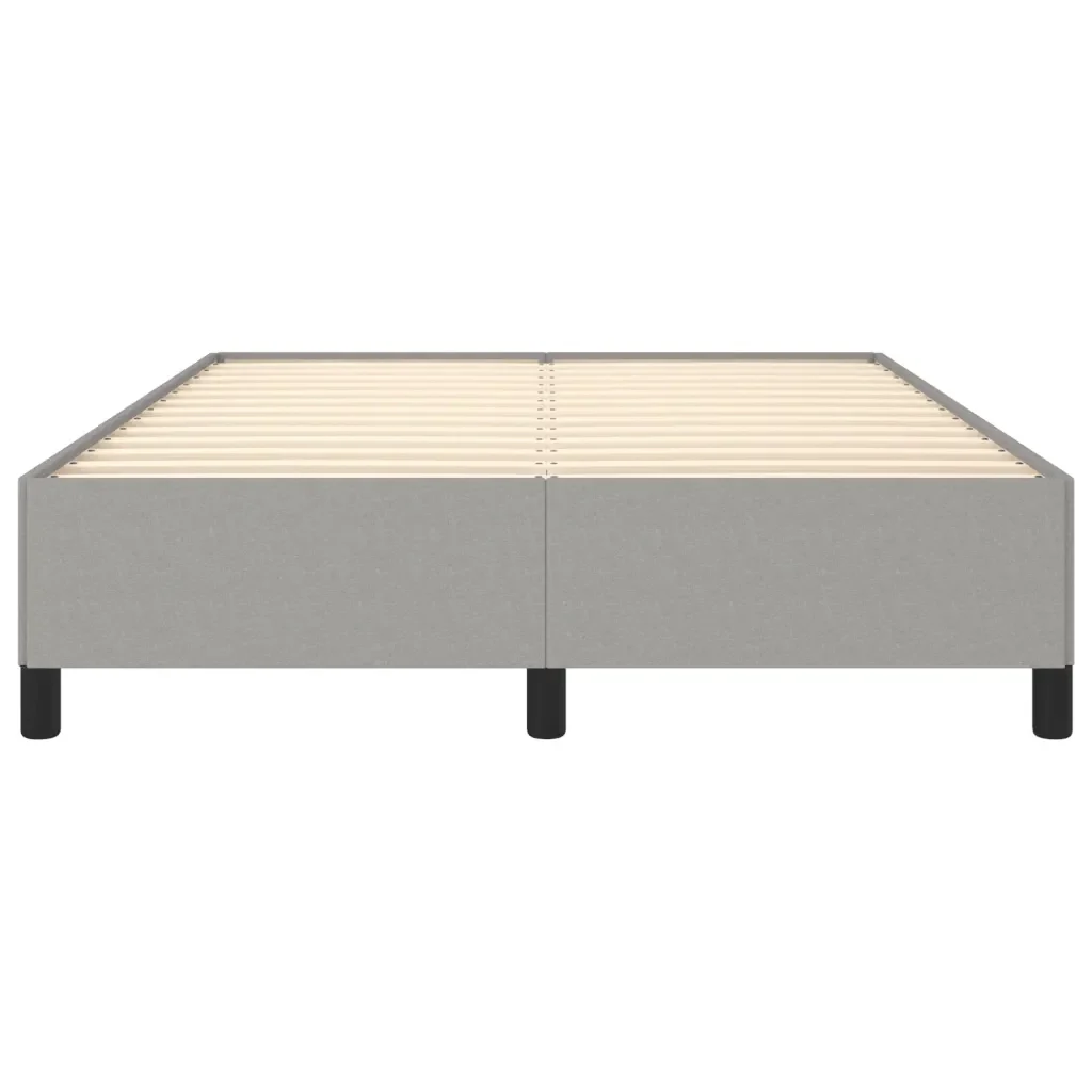 Letto matrimoniale | Letto per adulti | Giroletto senza Materasso Grigio Chiaro 140x200 cm Tessuto - Image 5
