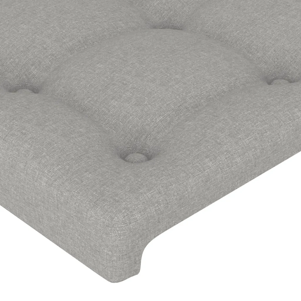 Letto matrimoniale | Letto per adulti | Giroletto senza Materasso Grigio Chiaro 140x200 cm Tessuto - Image 10