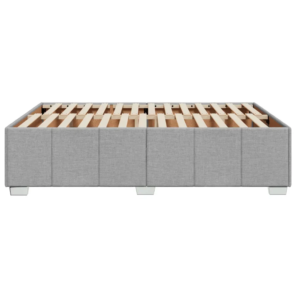 Letto matrimoniale | Letto per adulti | Giroletto senza Materasso Grigio Chiaro 140x200 cm Tessuto - Image 5