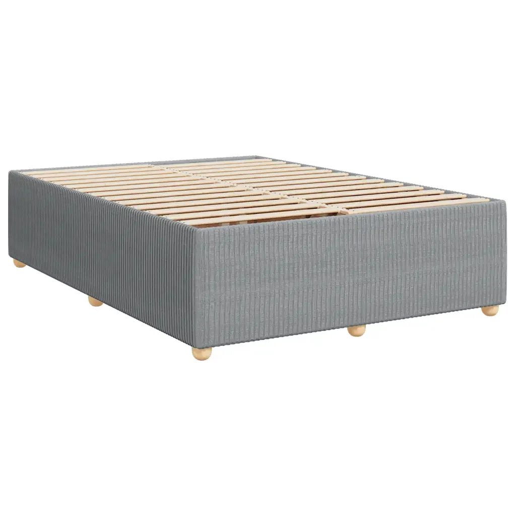 Letto matrimoniale | Letto per adulti | Giroletto senza Materasso Grigio Chiaro 140x200 cm Tessuto - Image 3