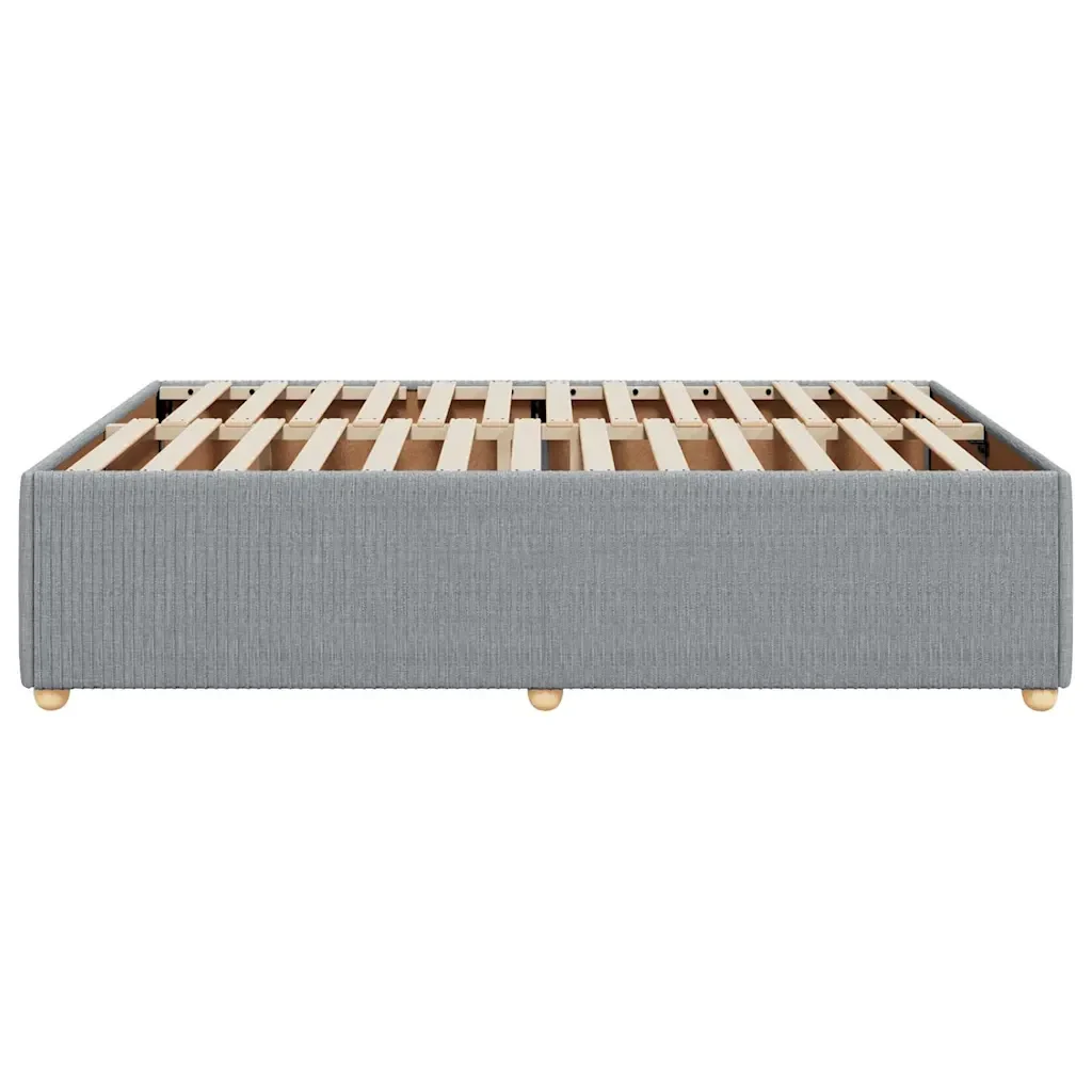 Letto matrimoniale | Letto per adulti | Giroletto senza Materasso Grigio Chiaro 140x200 cm Tessuto - Image 5