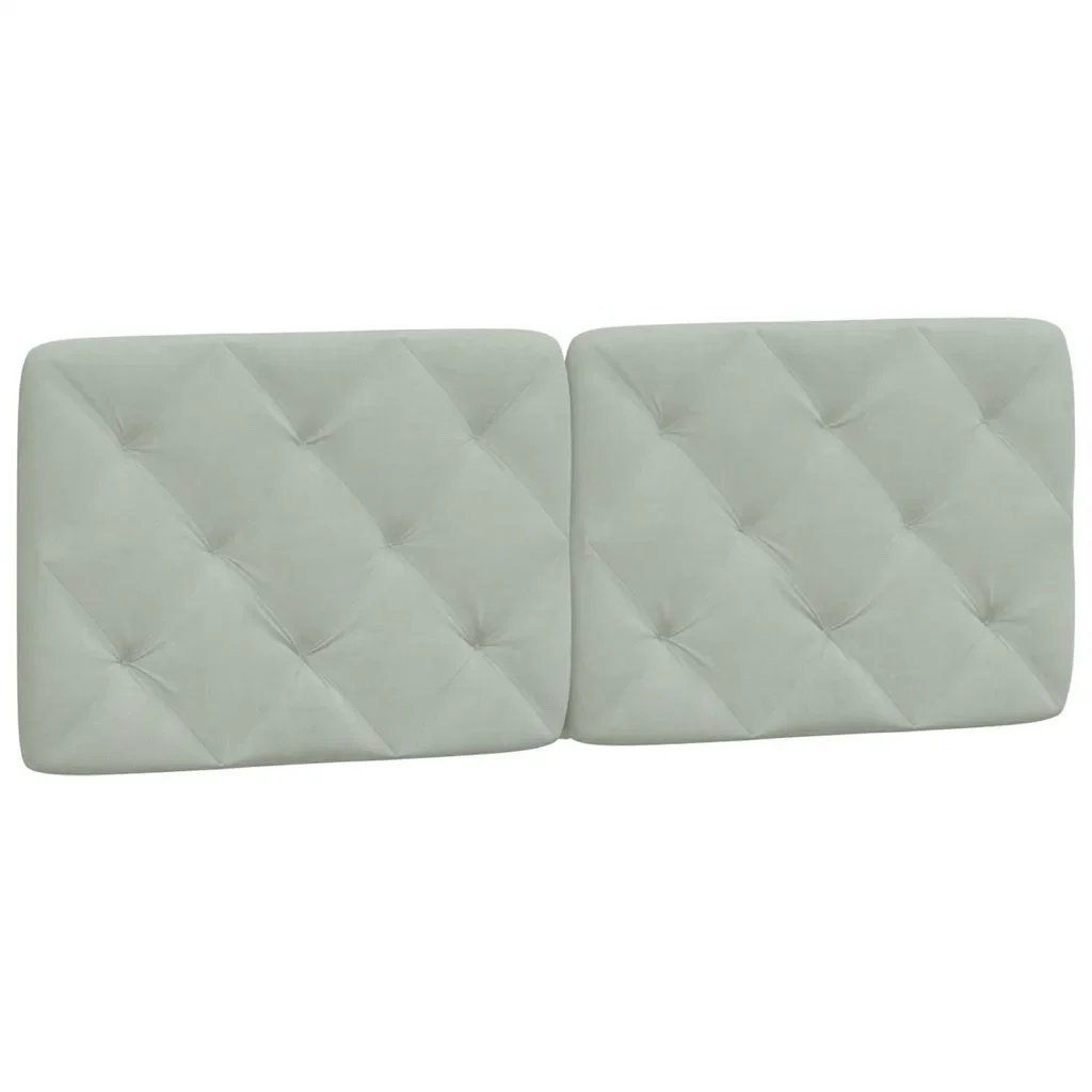 Letto matrimoniale | Letto per adulti | Giroletto senza Materasso Grigio Chiaro 140x200 cm Velluto - Image 8