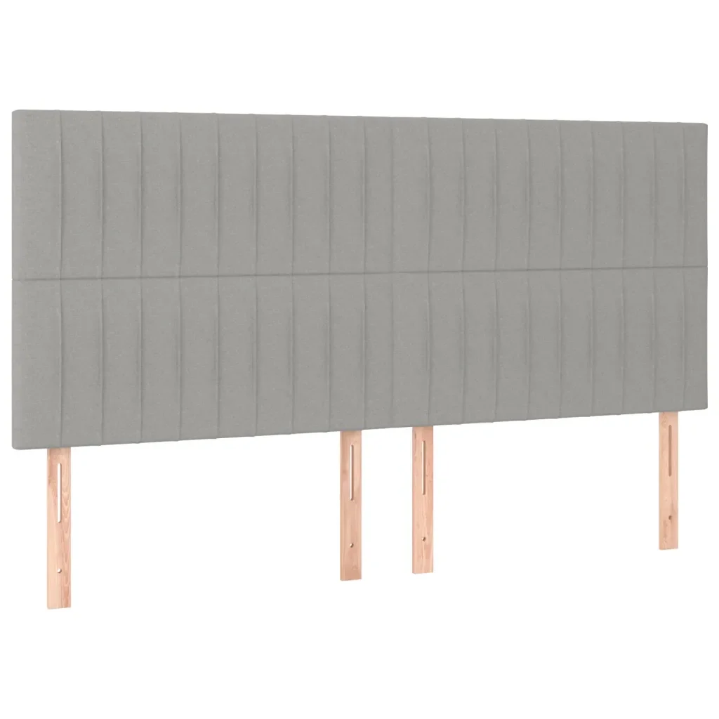 Letto matrimoniale | Letto per adulti | Giroletto senza Materasso Grigio Chiaro 160x200 cm Tessuto - Image 8