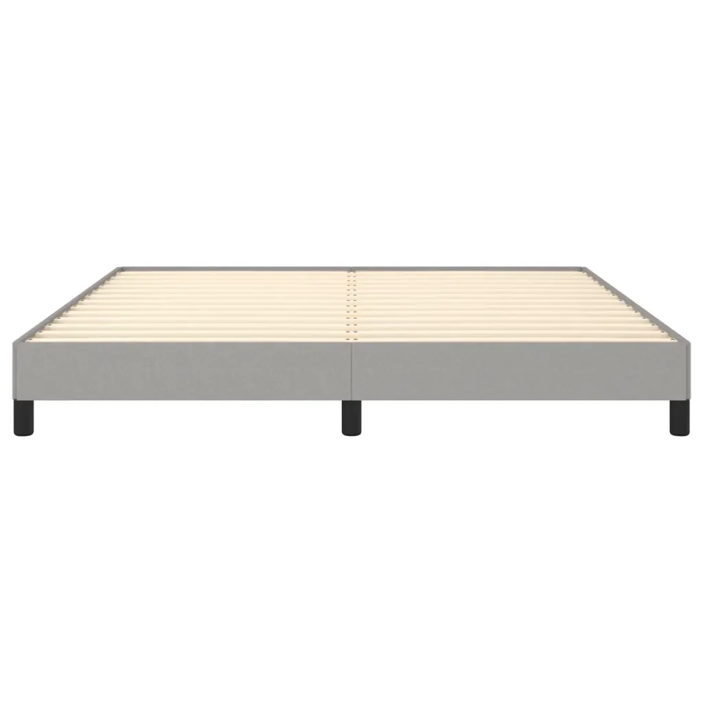 Letto matrimoniale | Letto per adulti | Giroletto senza Materasso Grigio Chiaro 160x200 cm Tessuto - Image 5