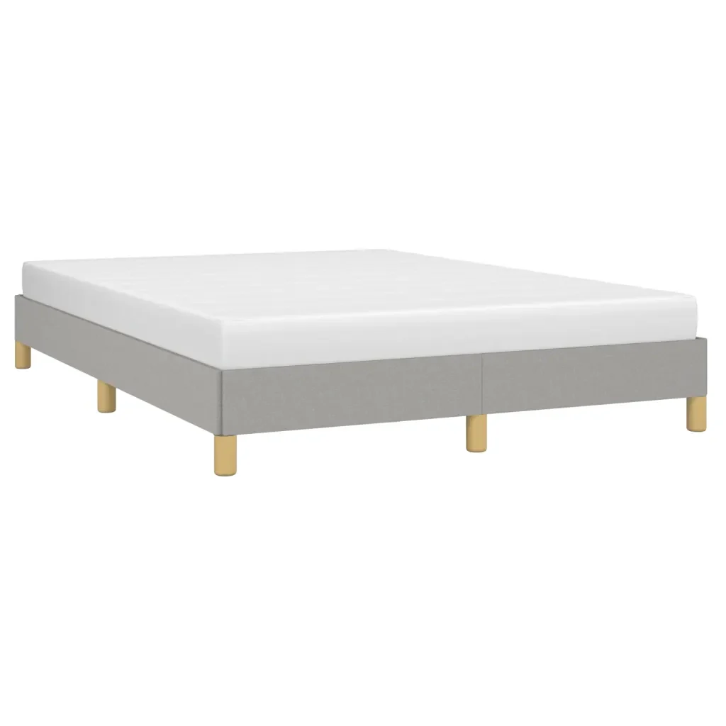Letto matrimoniale | Letto per adulti | Giroletto senza Materasso Grigio Chiaro 160x200 cm Tessuto - Image 4