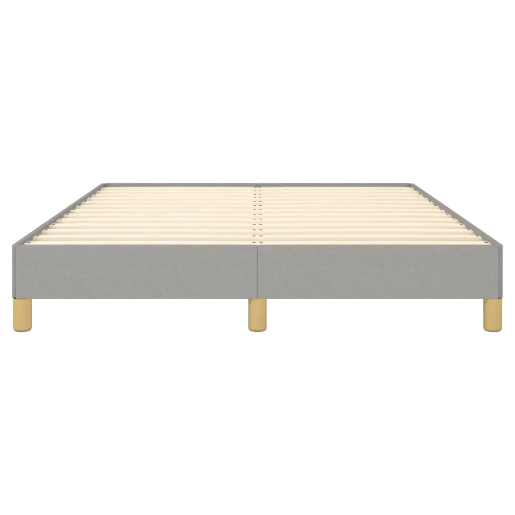 Letto matrimoniale | Letto per adulti | Giroletto senza Materasso Grigio Chiaro 160x200 cm Tessuto - Image 5