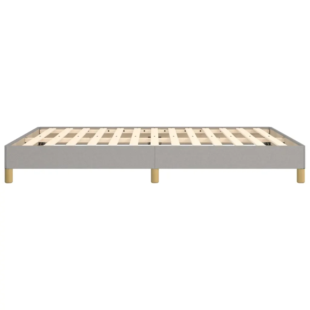 Letto matrimoniale | Letto per adulti | Giroletto senza Materasso Grigio Chiaro 160x200 cm Tessuto - Image 6