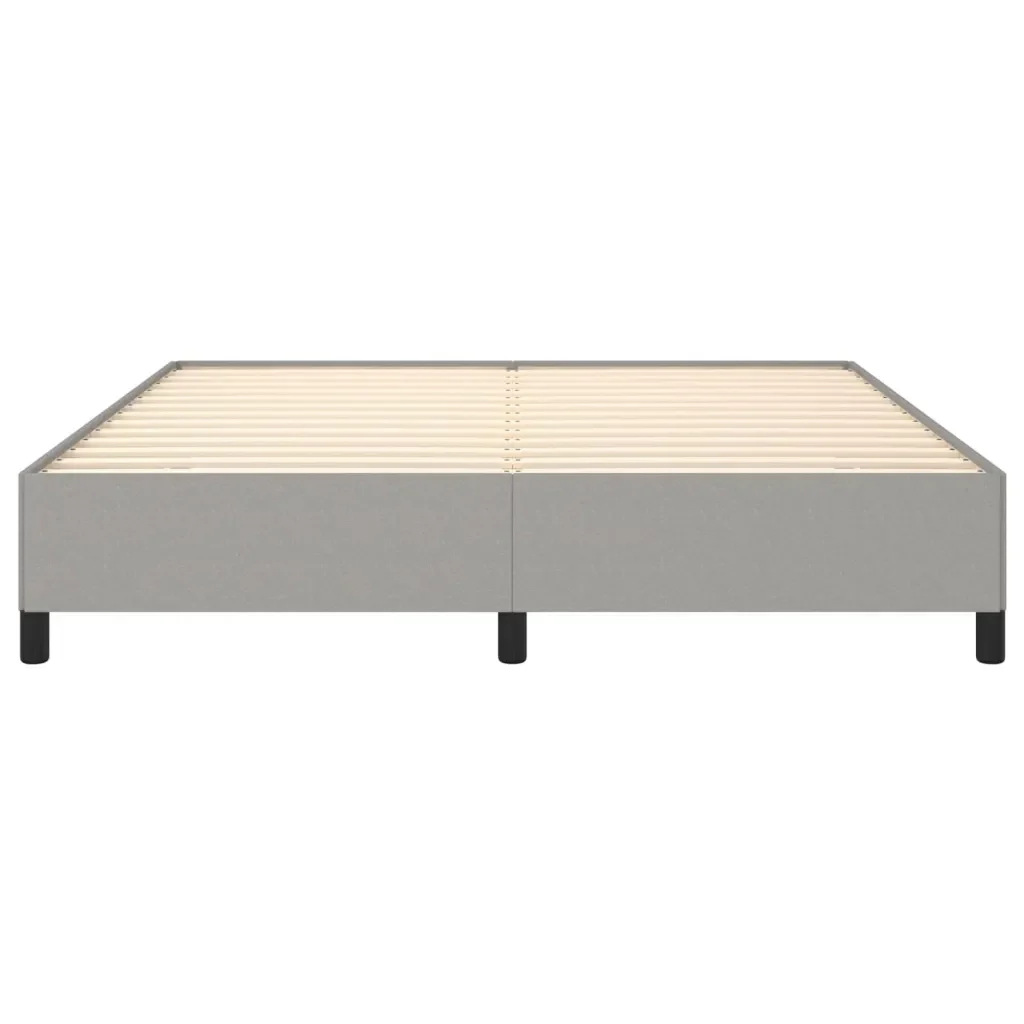 Letto matrimoniale | Letto per adulti | Giroletto senza Materasso Grigio Chiaro 160x200 cm Tessuto - Image 5