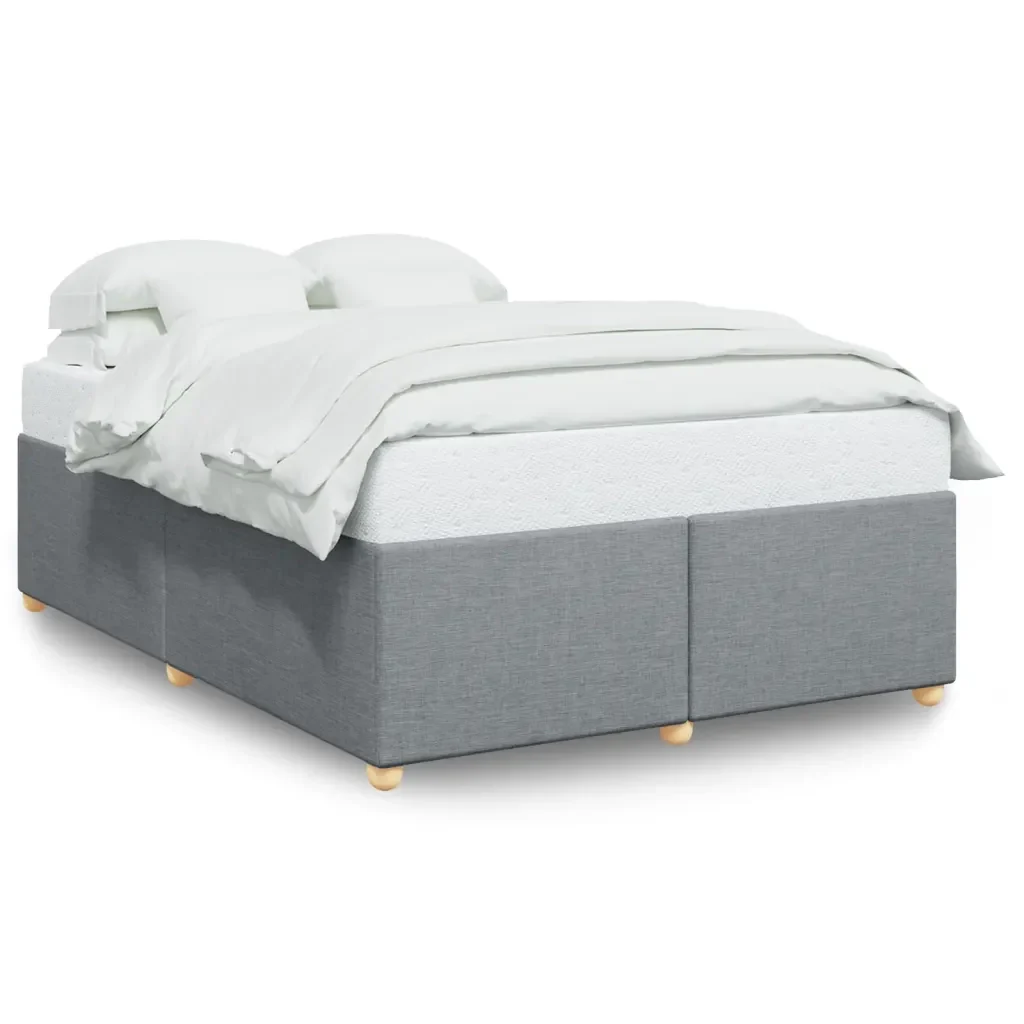 Letto matrimoniale | Letto per adulti | Giroletto senza Materasso Grigio Chiaro 160x200 cm Tessuto