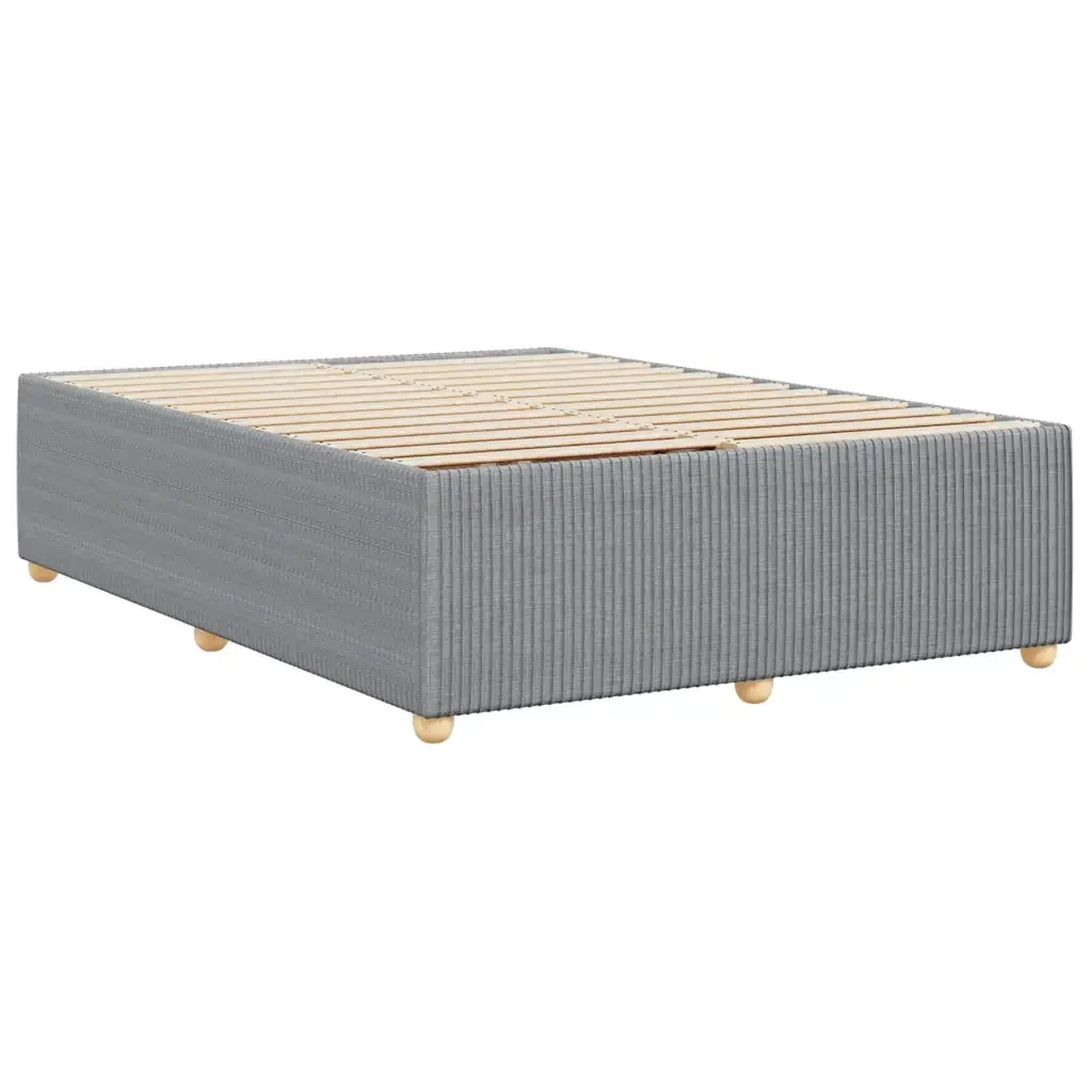 Letto matrimoniale | Letto per adulti | Giroletto senza Materasso Grigio Chiaro 160x200 cm Tessuto - Image 6