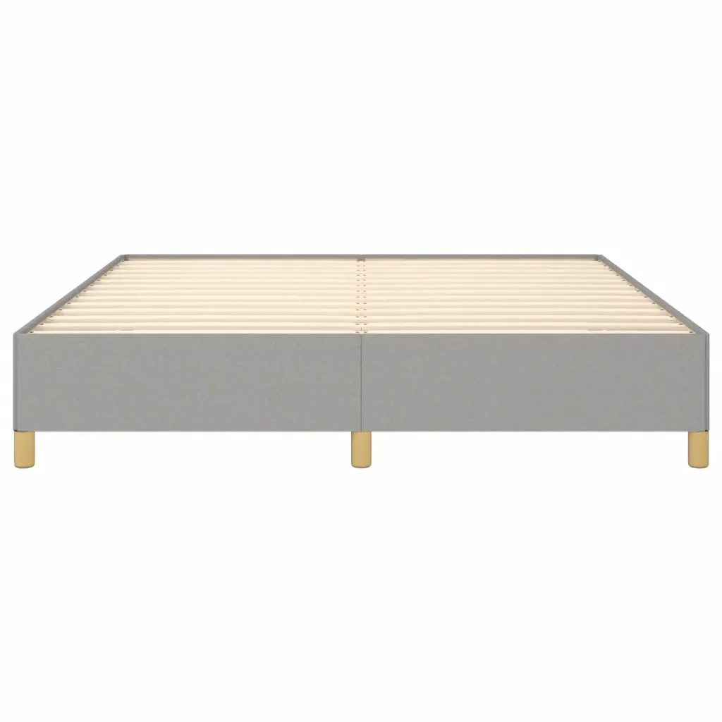 Letto matrimoniale | Letto per adulti | Giroletto senza Materasso Grigio Chiaro 160x200 cm Tessuto - Image 5