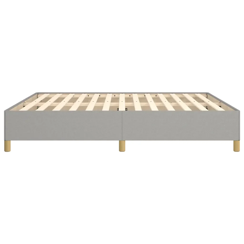 Letto matrimoniale | Letto per adulti | Giroletto senza Materasso Grigio Chiaro 160x200 cm Tessuto - Image 6