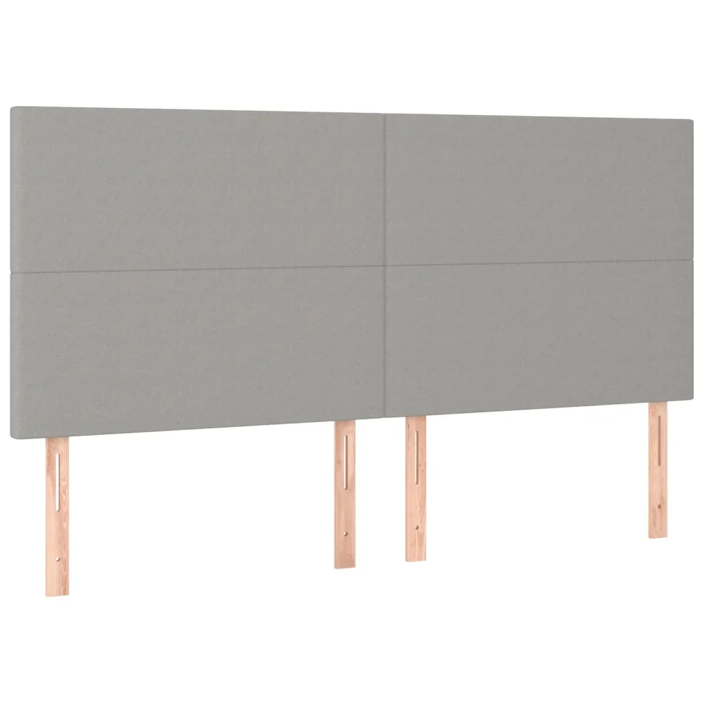 Letto matrimoniale | Letto per adulti | Giroletto senza Materasso Grigio Chiaro 160x200 cm Tessuto - Image 9