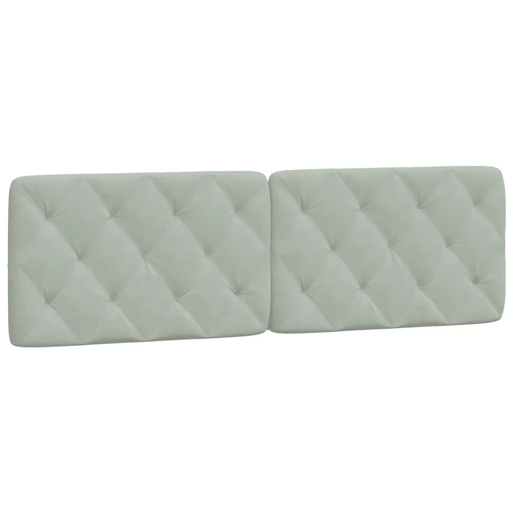 Letto matrimoniale | Letto per adulti | Giroletto senza Materasso Grigio Chiaro 160x200 cm Velluto - Image 8