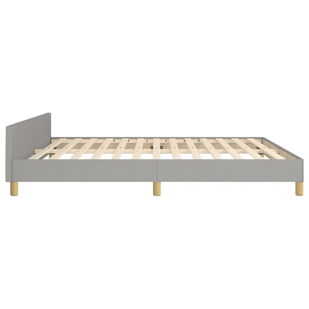 Letto matrimoniale | Letto per adulti | Giroletto senza Materasso Grigio Chiaro 180x200 cm Tessuto - Image 7