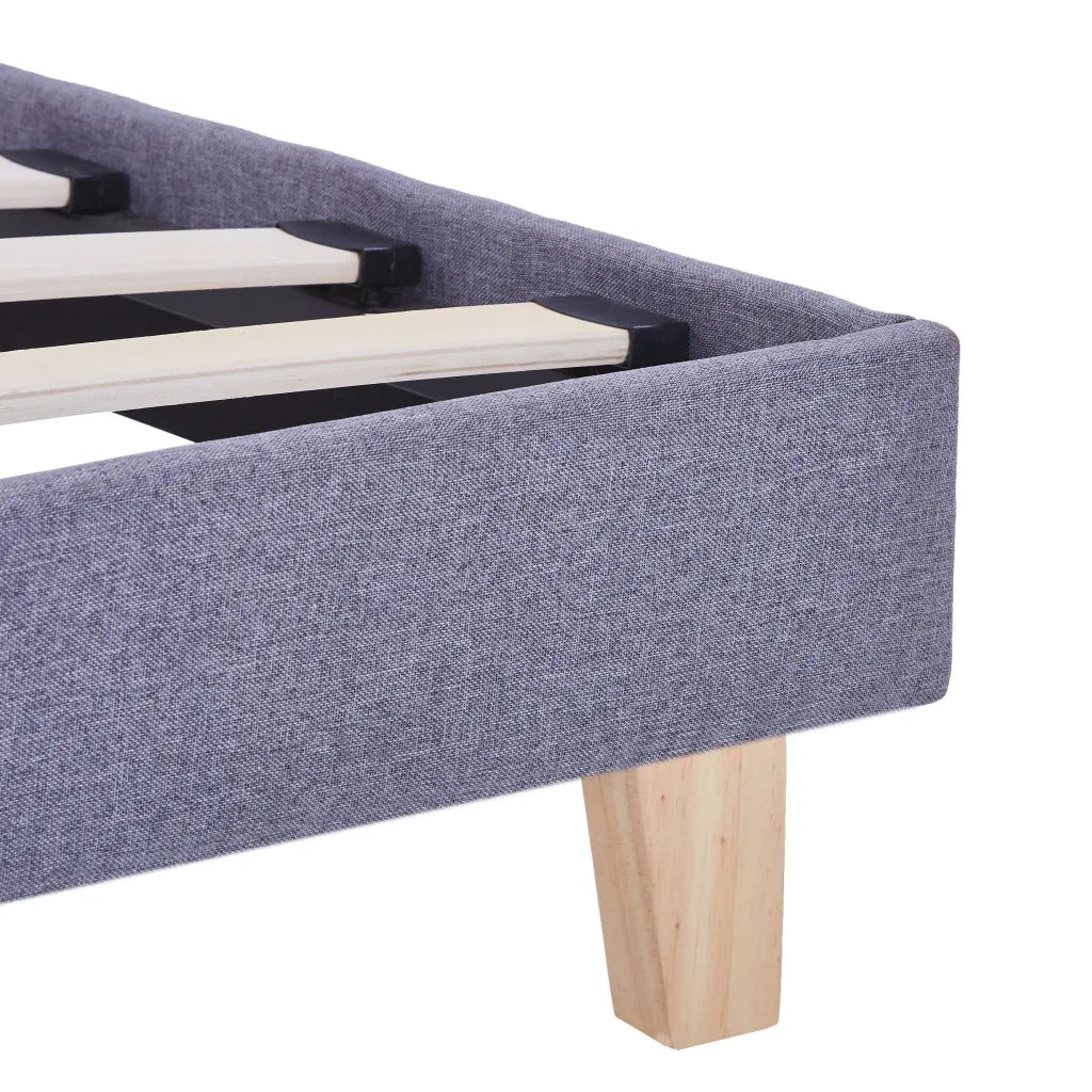 Letto matrimoniale | Letto per adulti | Giroletto senza Materasso Grigio Chiaro 180x200 cm Tessuto - Image 6