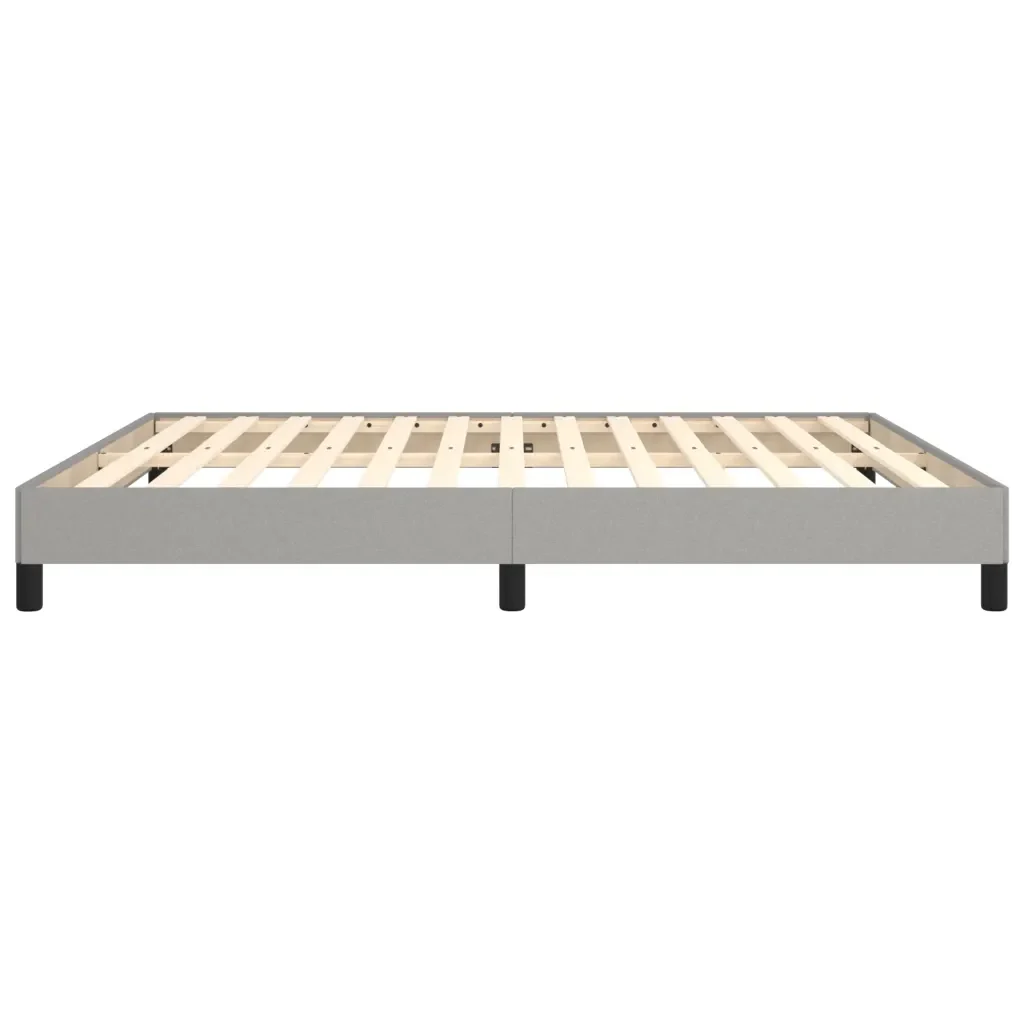 Letto matrimoniale | Letto per adulti | Giroletto senza Materasso Grigio Chiaro 180x200 cm Tessuto - Image 6