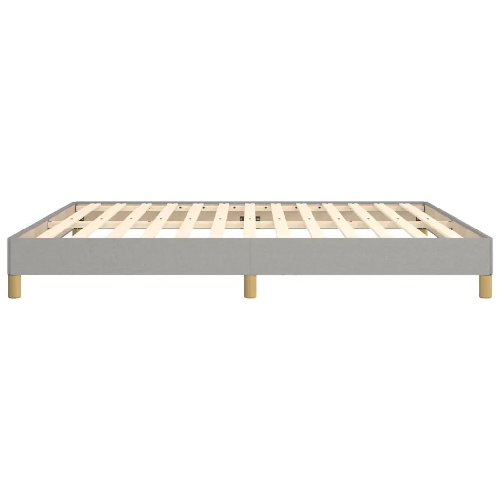 Letto matrimoniale | Letto per adulti | Giroletto senza Materasso Grigio Chiaro 180x200 cm Tessuto - Image 6