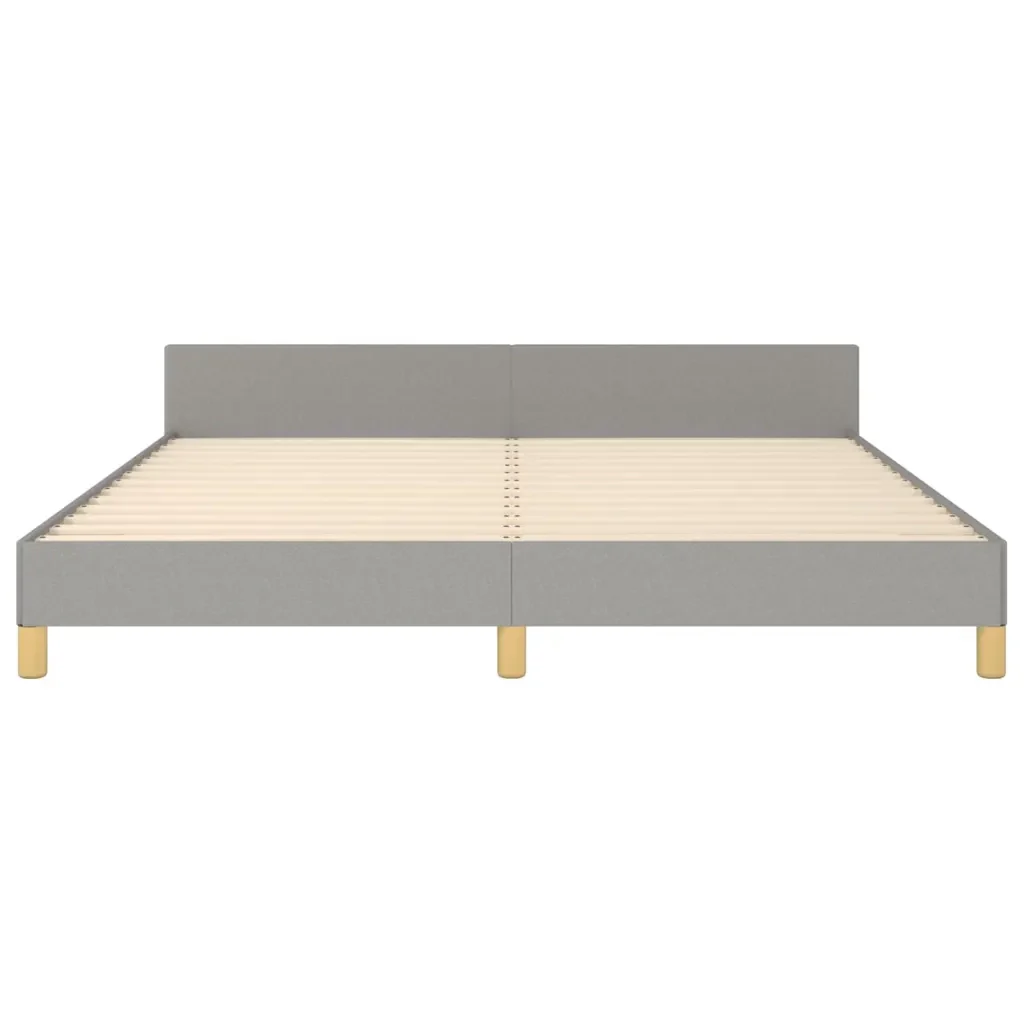 Letto matrimoniale | Letto per adulti | Giroletto senza Materasso Grigio Chiaro 180x200 cm Tessuto - Image 6