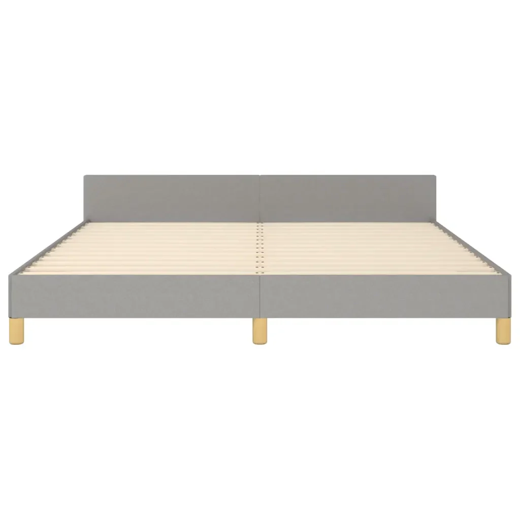 Letto matrimoniale | Letto per adulti | Giroletto senza Materasso Grigio Chiaro 180x200 cm Tessuto - Image 6